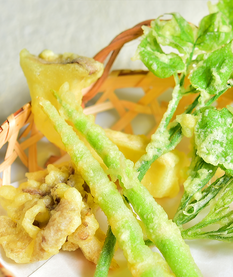 季節の食材を使った手作りのお料理